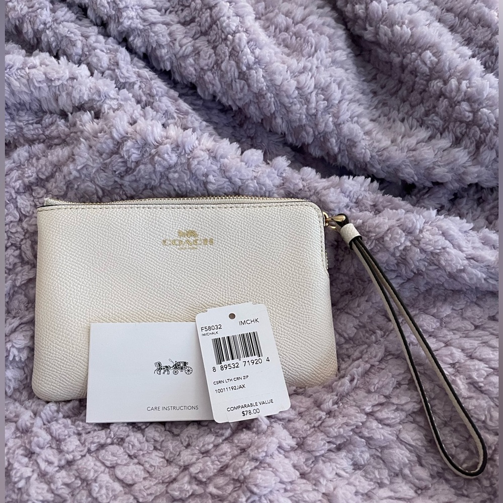 Coach Corner Zip Wristlet